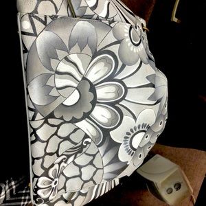 Hand painted leather purse